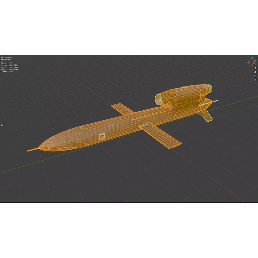 FP-5 Flamingo Missile 3D Model – Low Poly Game Ready PBR Asset - View 26