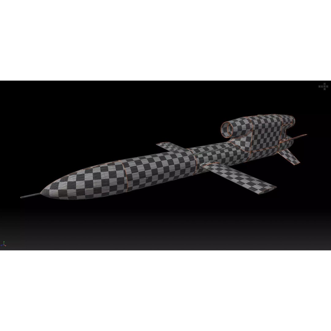 FP-5 Flamingo Missile 3D Model – Low Poly Game Ready PBR Asset - View 27
