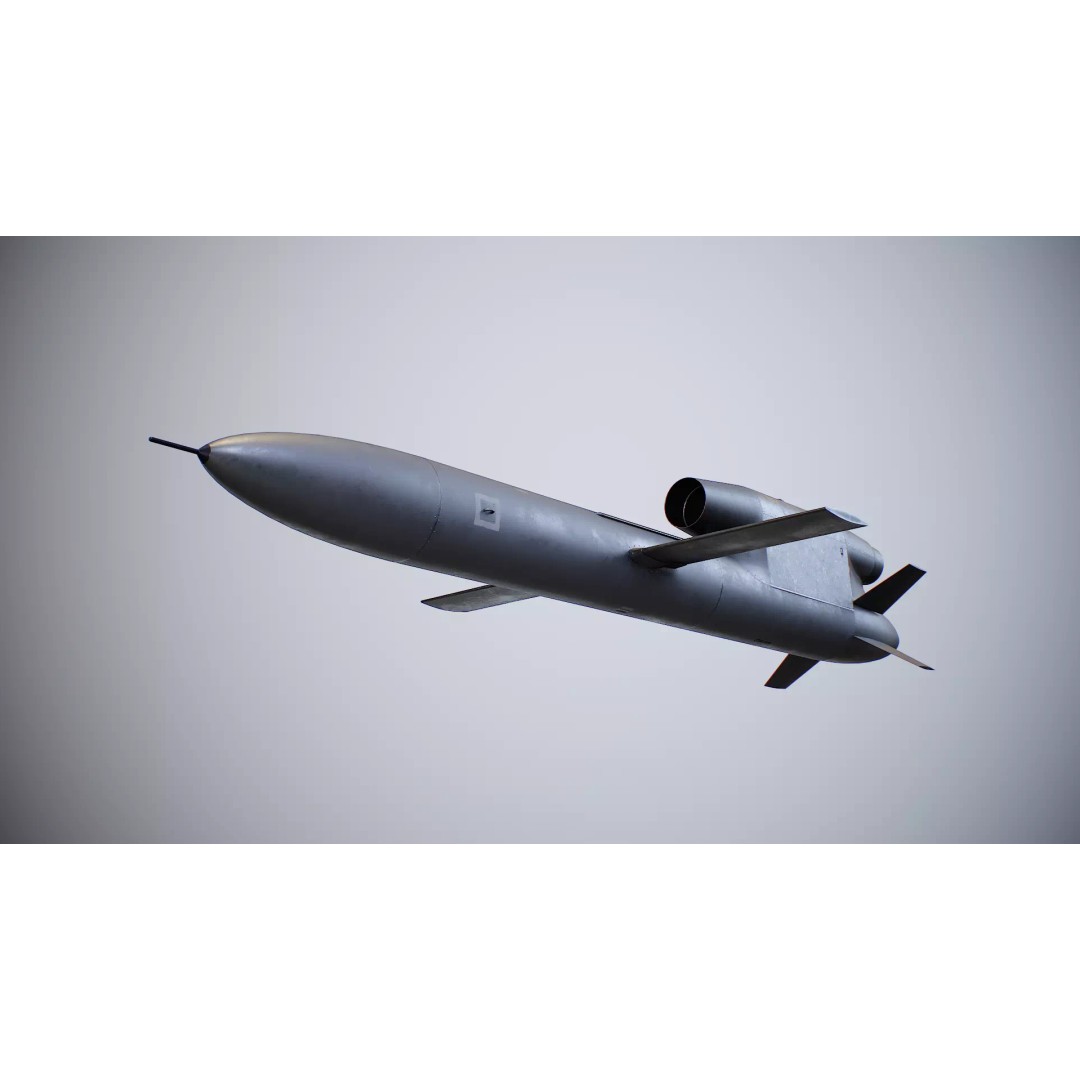 FP-5 Flamingo Missile 3D Model – Low Poly Game Ready PBR Asset - View 4