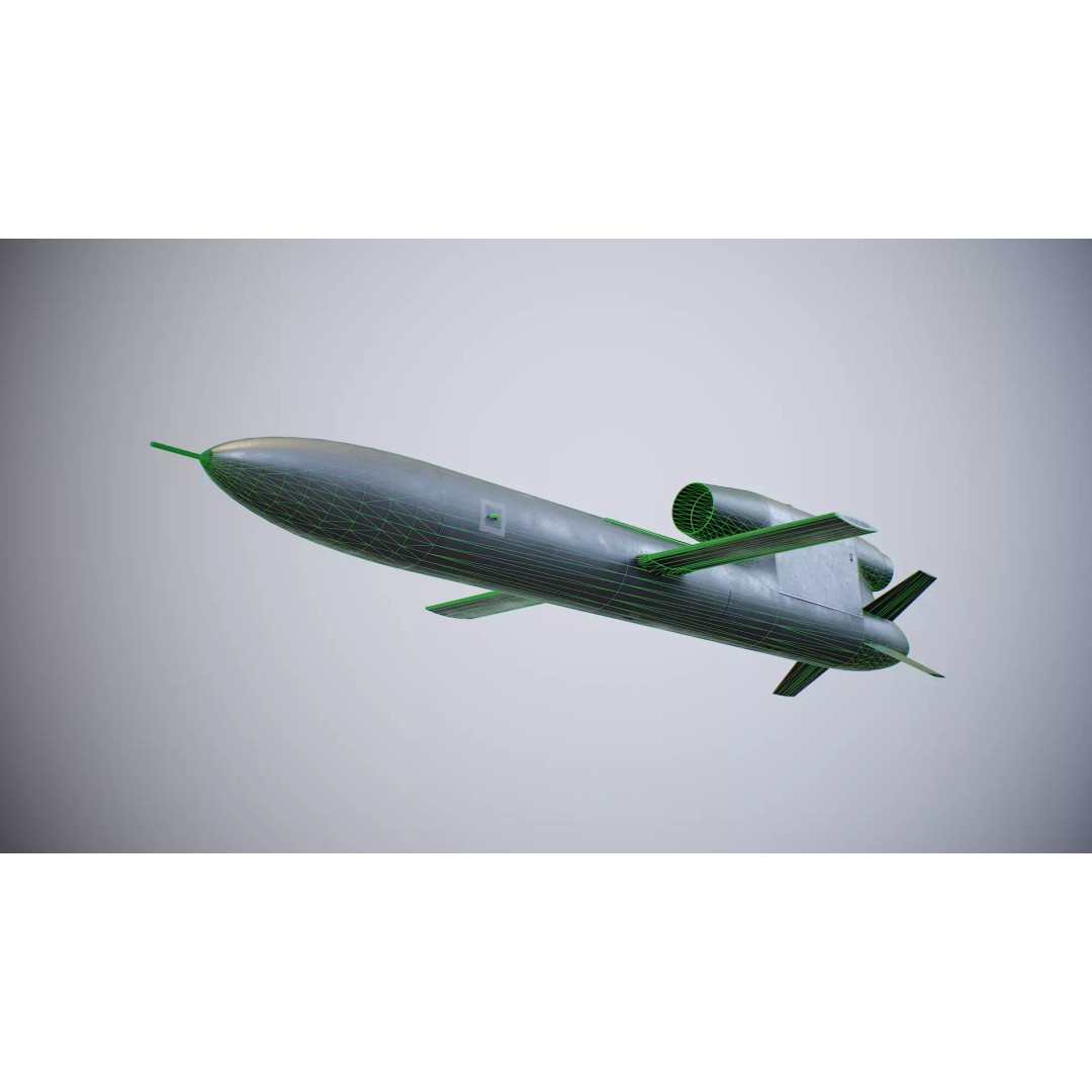 FP-5 Flamingo Missile 3D Model – Low Poly Game Ready PBR Asset - View 5