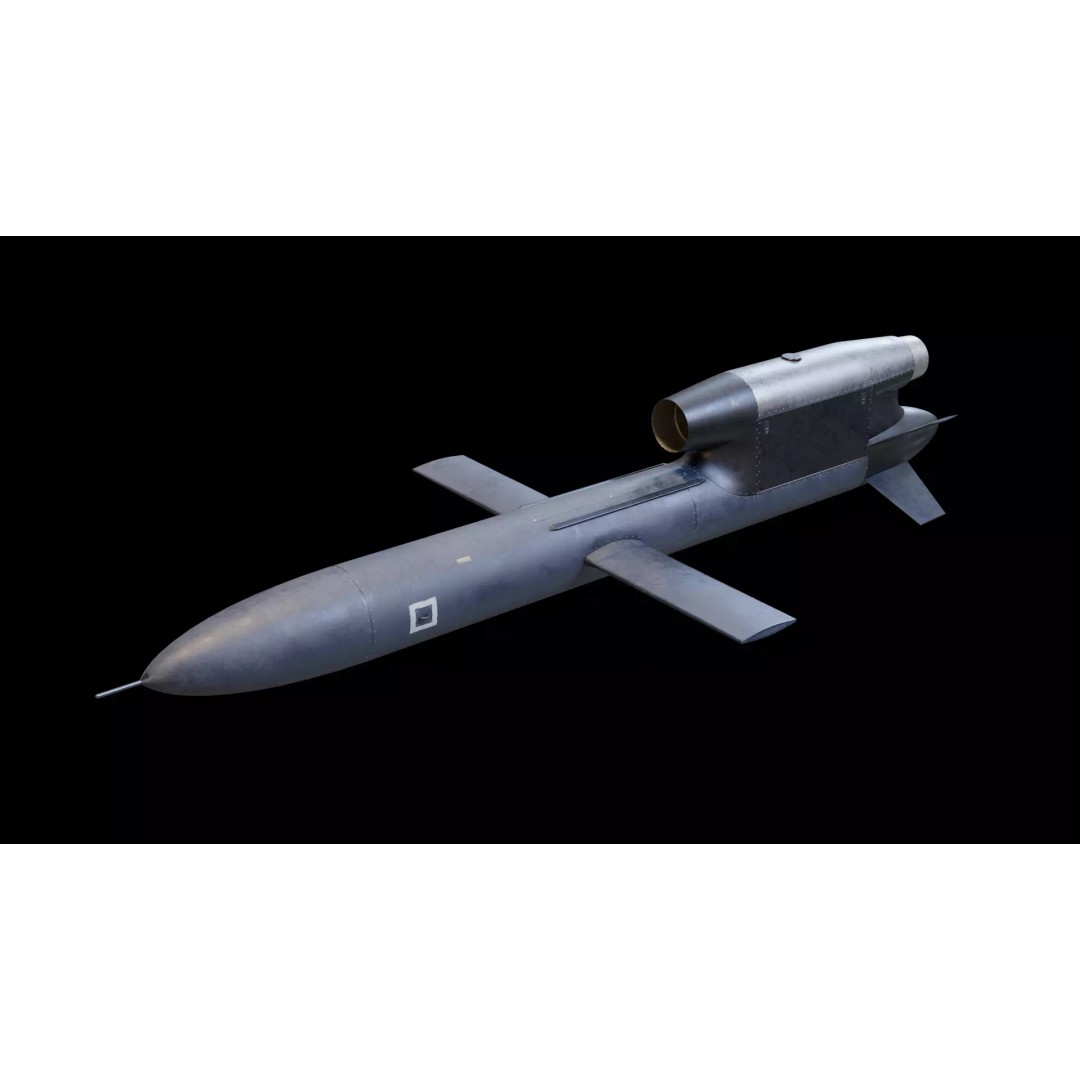 FP-5 Flamingo Missile 3D Model – Low Poly Game Ready PBR Asset - View 6
