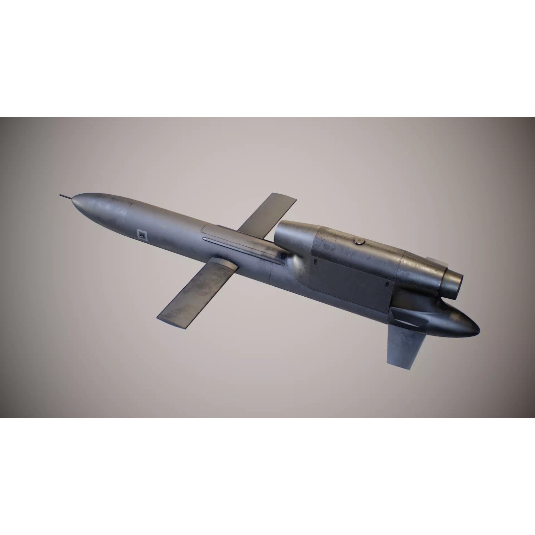 FP-5 Flamingo Missile 3D Model – Low Poly Game Ready PBR Asset - View 7