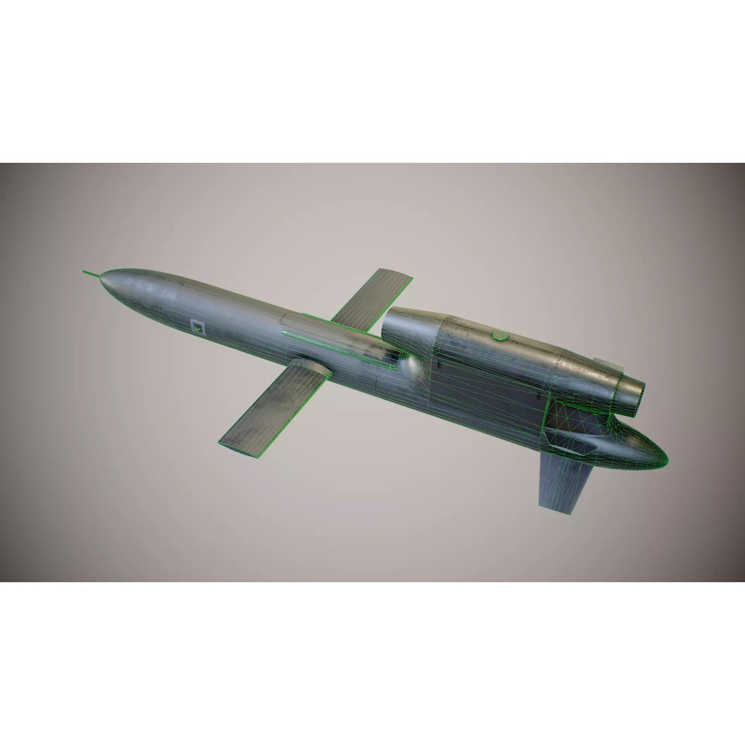 FP-5 Flamingo Missile 3D Model – Low Poly Game Ready PBR Asset - View 8