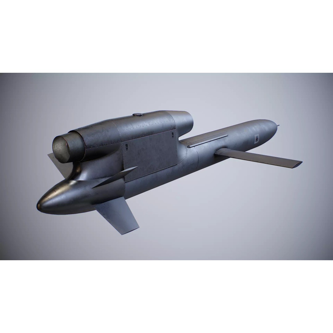 FP-5 Flamingo Missile 3D Model – Low Poly Game Ready PBR Asset - View 9