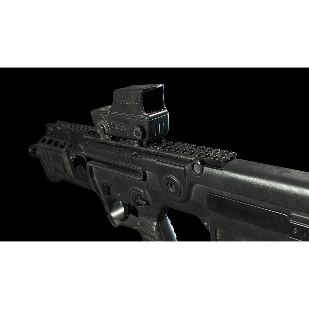 IWI Tavor X95 3D Model – Low Poly Game Ready Rifle, FBX, OBJ - View 8