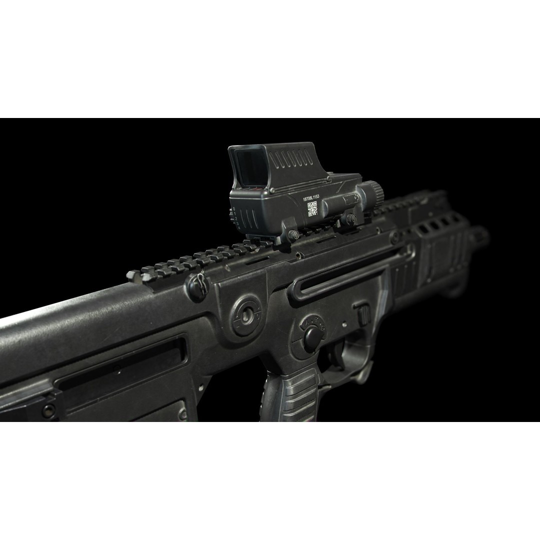 IWI Tavor X95 3D Model – Low Poly Game Ready Rifle, FBX, OBJ - View 9