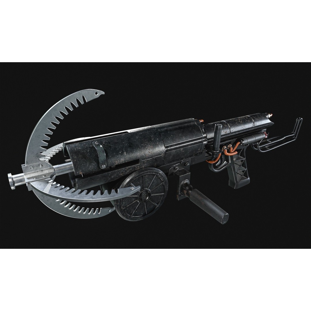 Grappling Hook Gun 3D Model – Low Poly PBR Game Asset, FBX - View 13