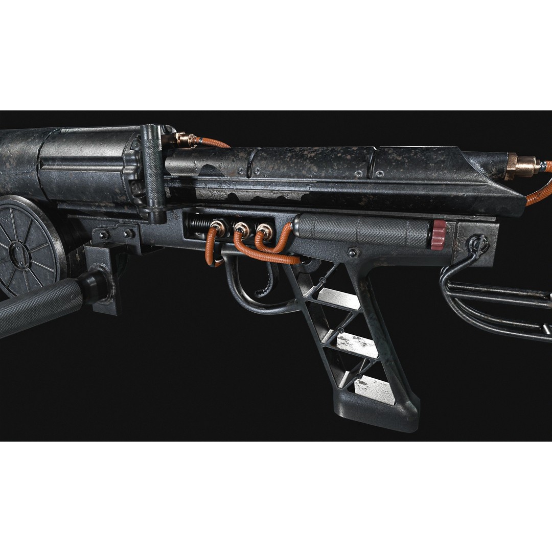 Grappling Hook Gun 3D Model – Low Poly PBR Game Asset, FBX - View 14