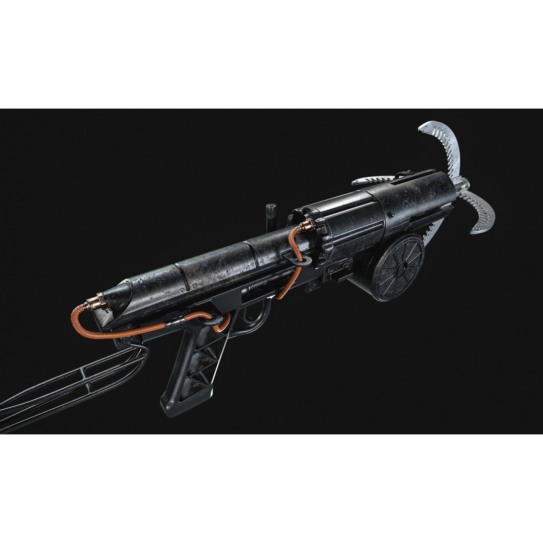 Grappling Hook Gun 3D Model – Low Poly PBR Game Asset, FBX - View 15