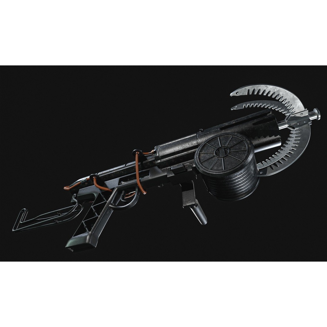 Grappling Hook Gun 3D Model – Low Poly PBR Game Asset, FBX - View 17