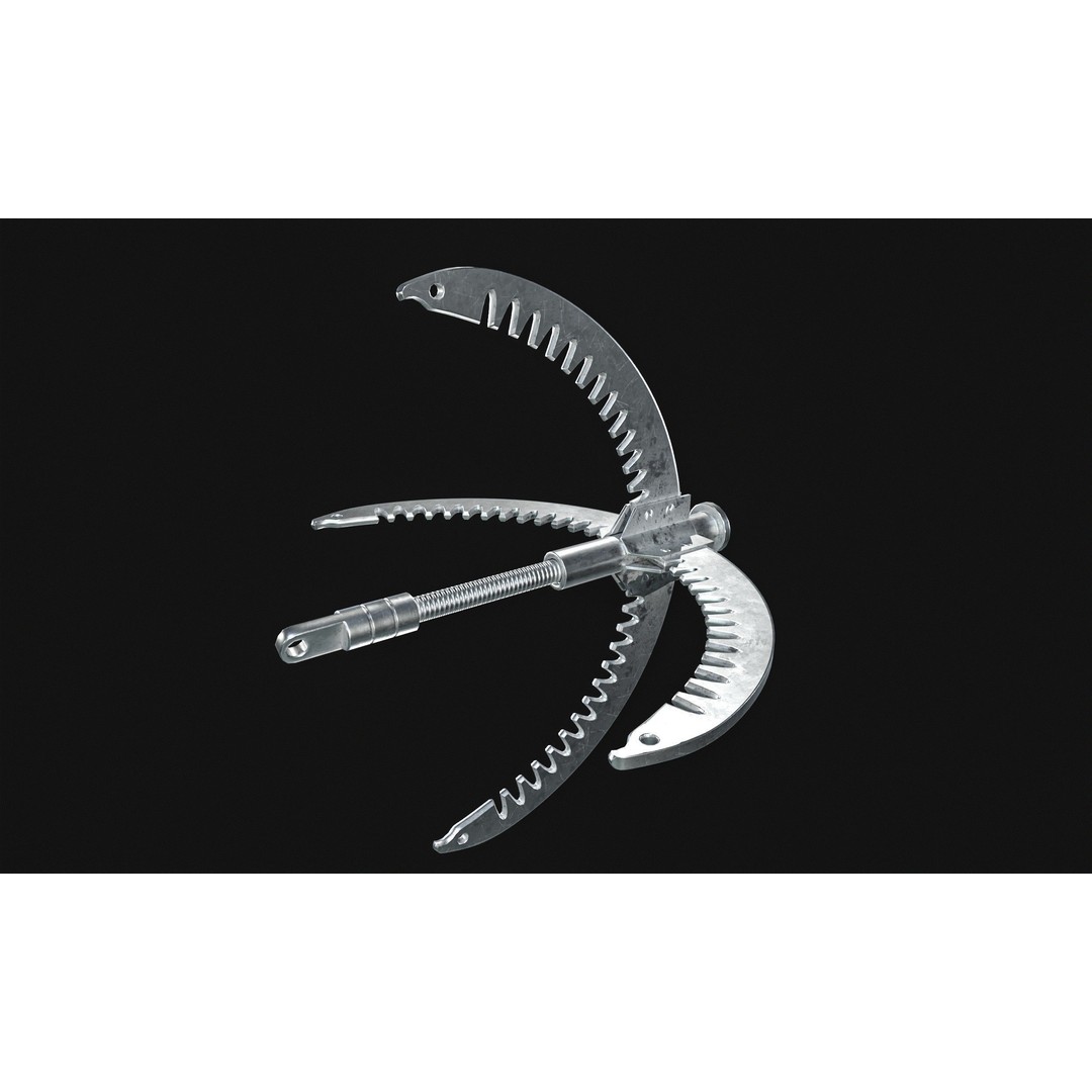 Grappling Hook Gun 3D Model – Low Poly PBR Game Asset, FBX - View 25