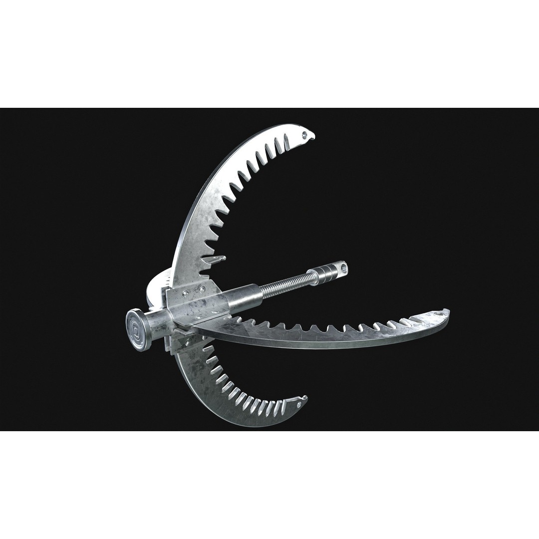 Grappling Hook Gun 3D Model – Low Poly PBR Game Asset, FBX - View 27
