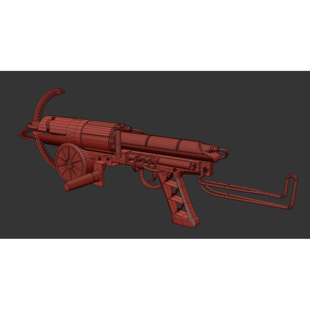 Grappling Hook Gun 3D Model – Low Poly PBR Game Asset, FBX - View 35
