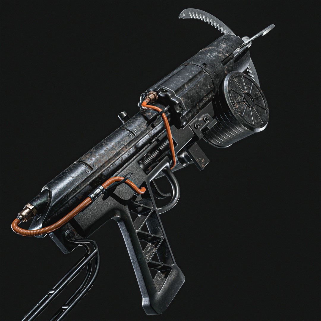 Grappling Hook Gun 3D Model – Low Poly PBR Game Asset, FBX - View 4