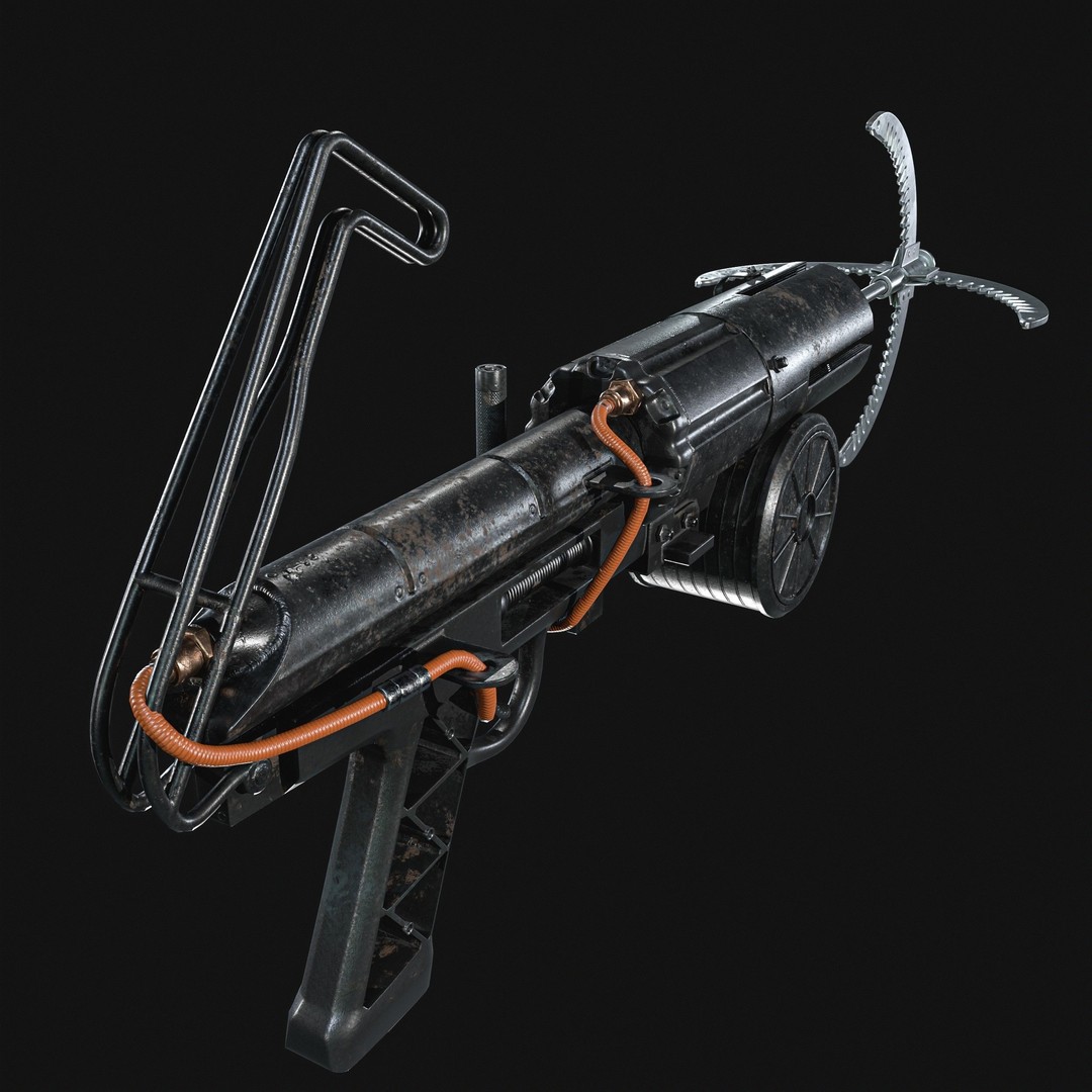 Grappling Hook Gun 3D Model – Low Poly PBR Game Asset, FBX - View 5