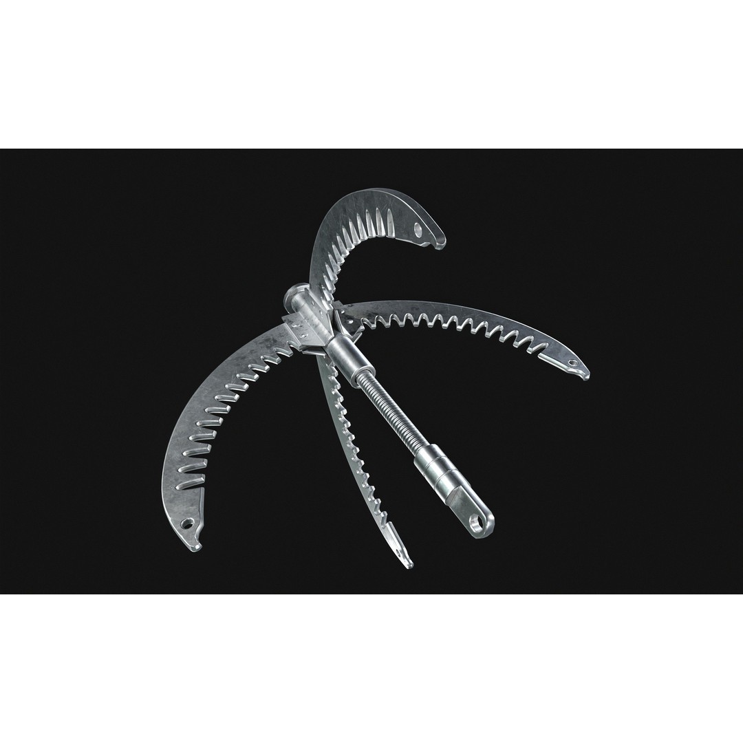 Grappling Hook Gun 3D Model – Low Poly PBR Game Asset, FBX - View 7