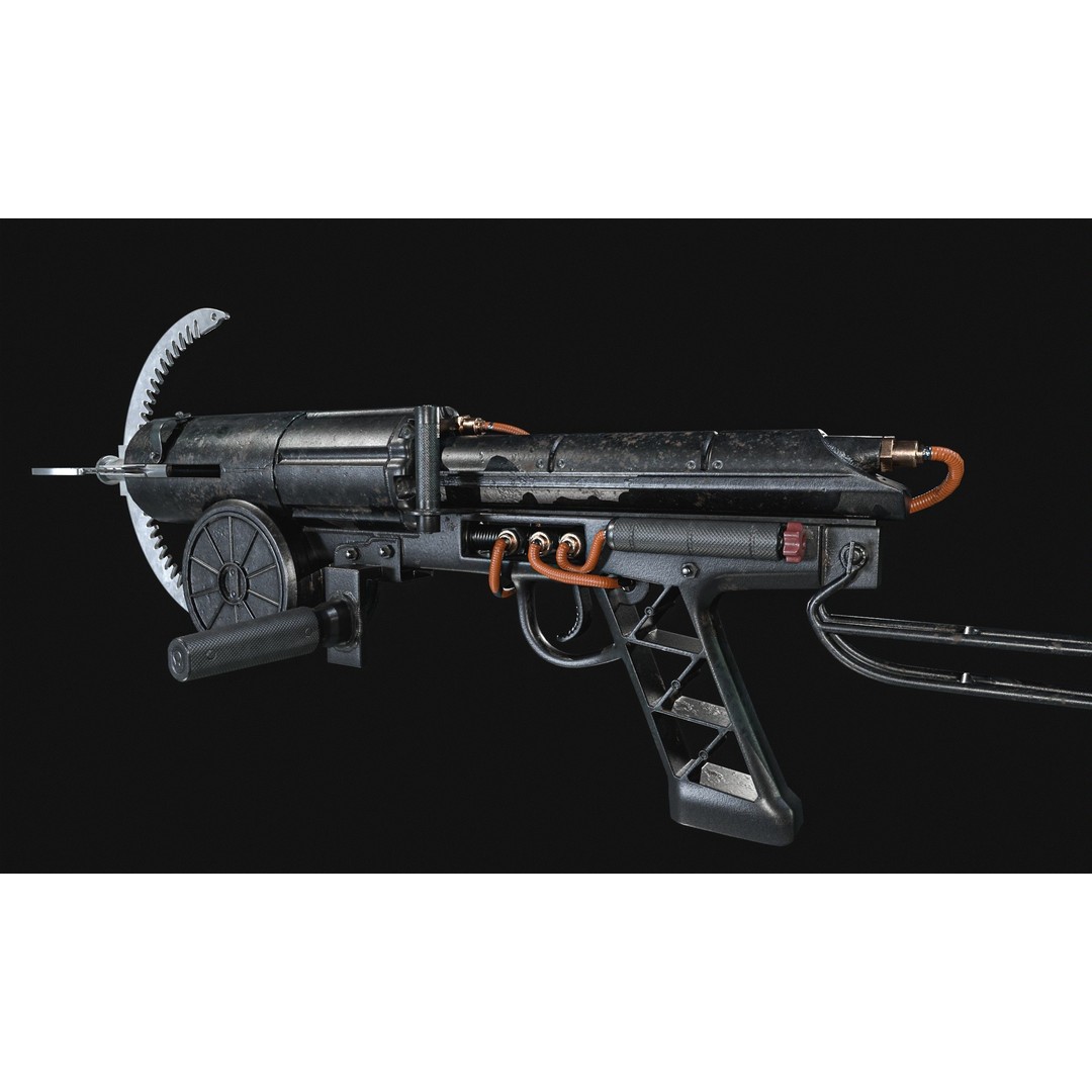 Grappling Hook Gun 3D Model – Low Poly PBR Game Asset, FBX - View 8