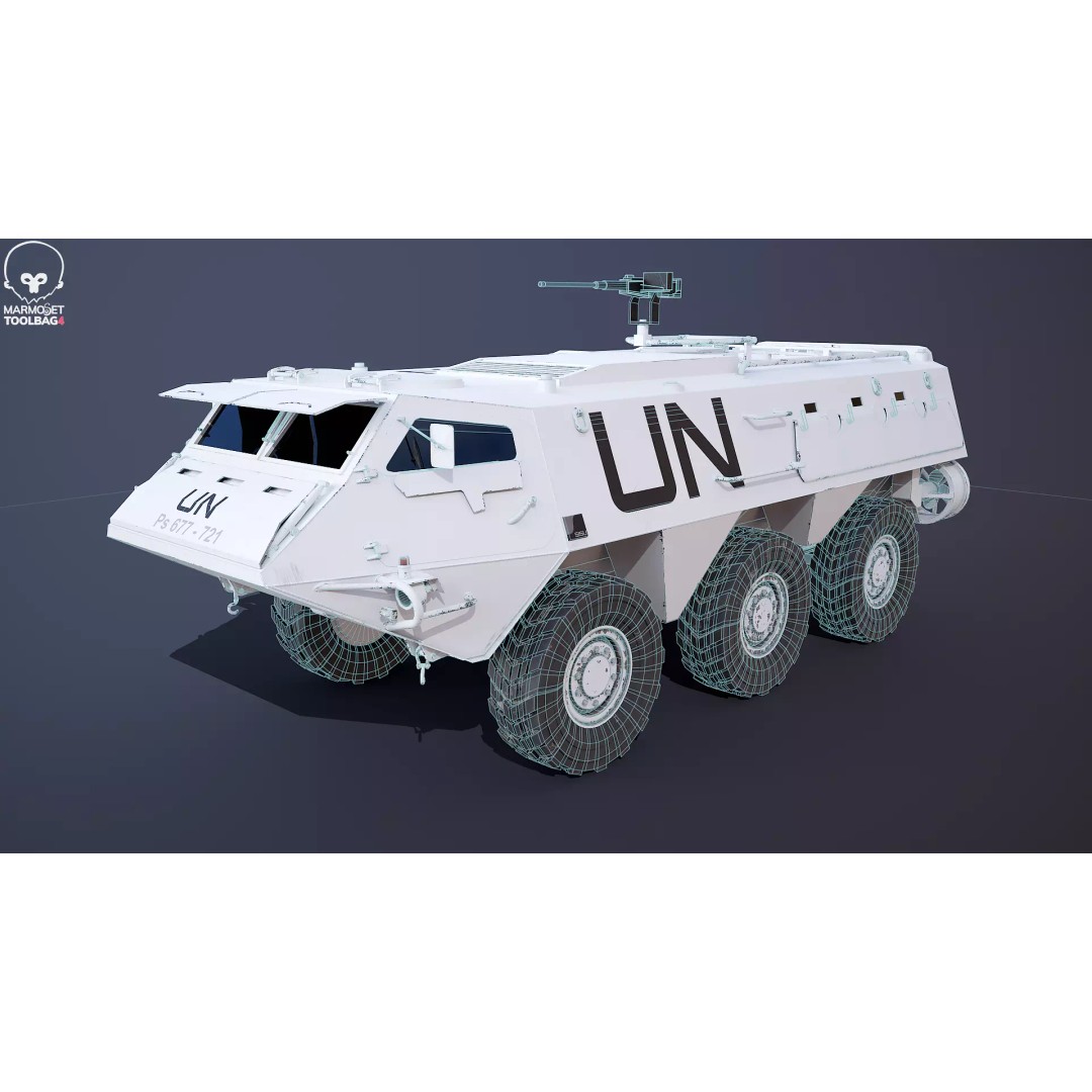 Patria XA-185 3D Model – Military APC, PBR Textures, FBX - View 15