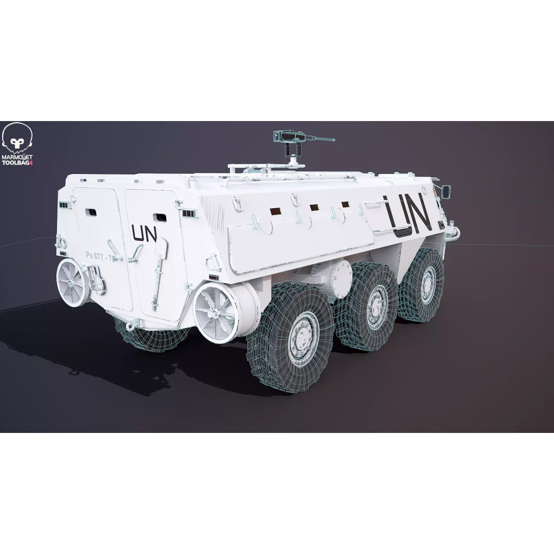 Patria XA-185 3D Model – Military APC, PBR Textures, FBX - View 16