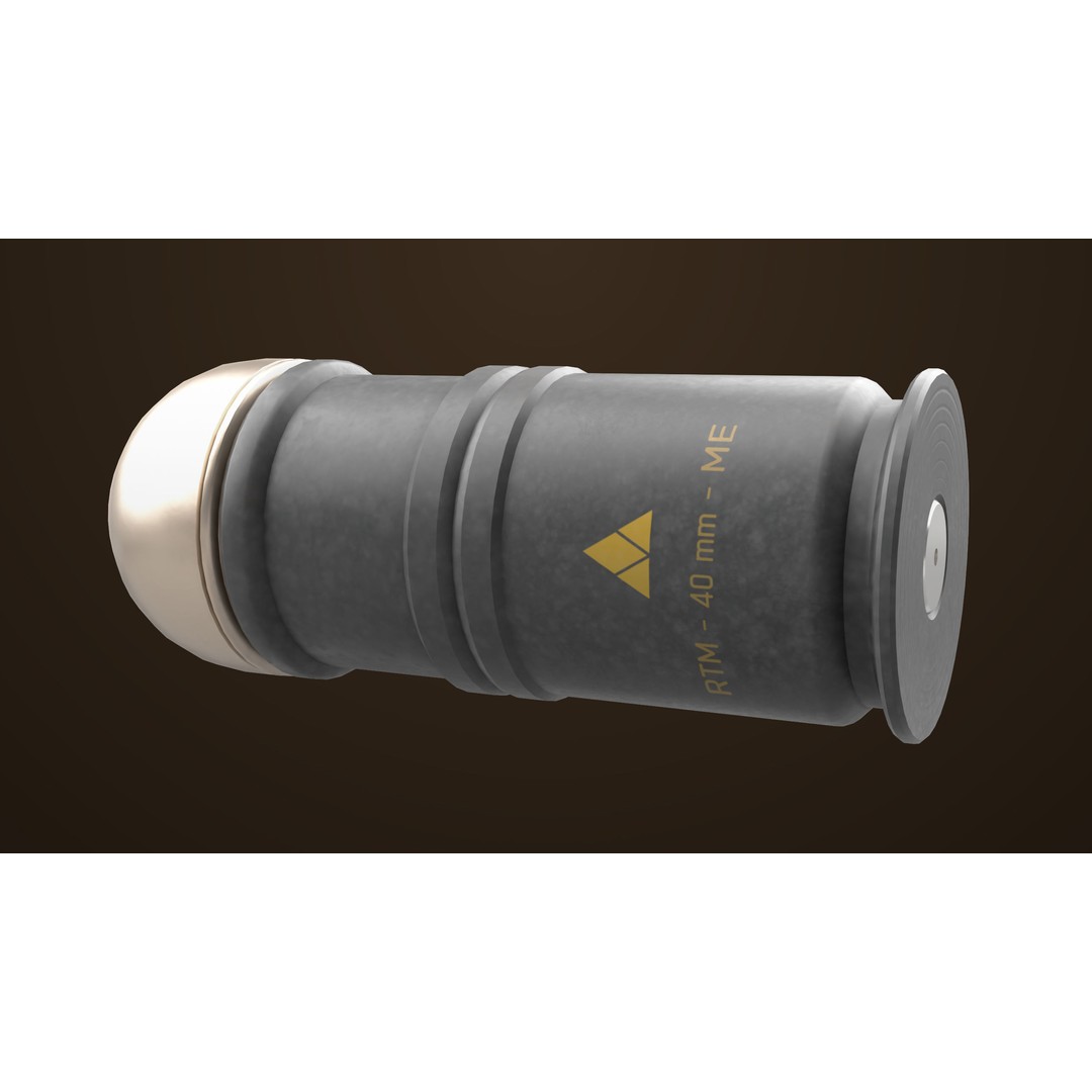Grenade Launcher 3D Model – Low Poly PBR Asset for Games, FBX - View 33