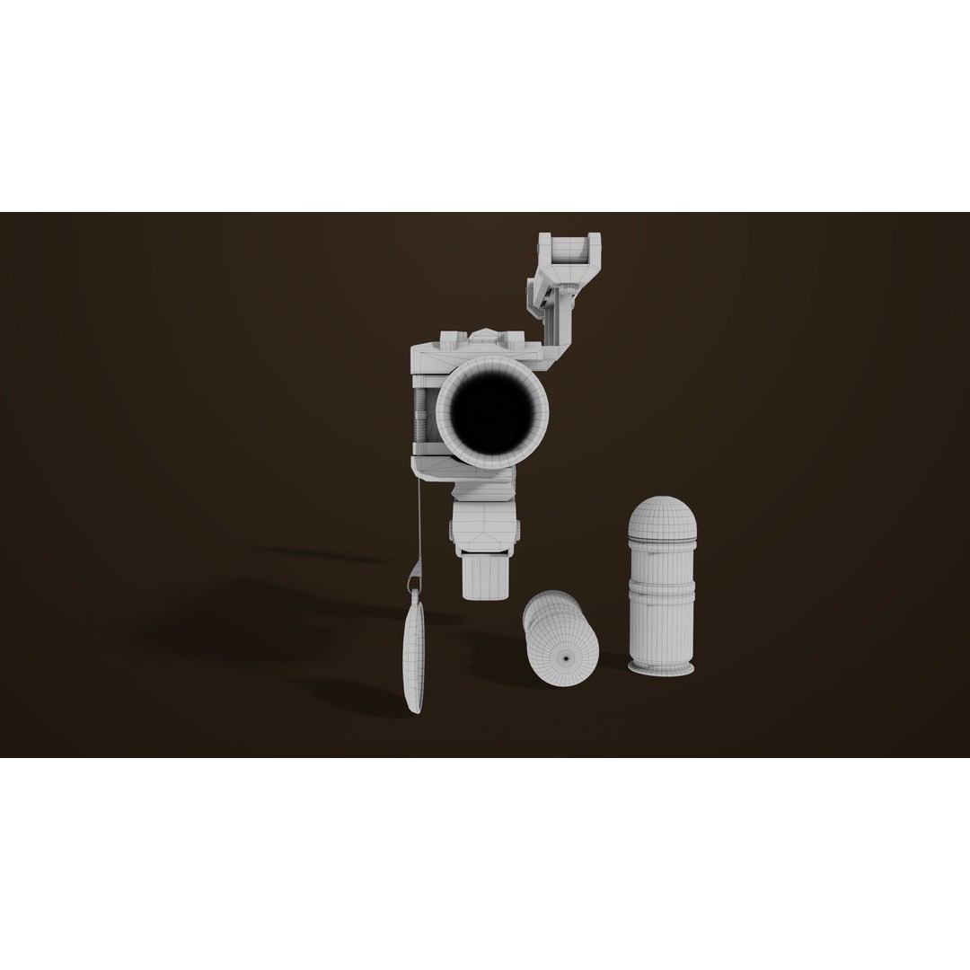 Grenade Launcher 3D Model – Low Poly PBR Asset for Games, FBX - View 37