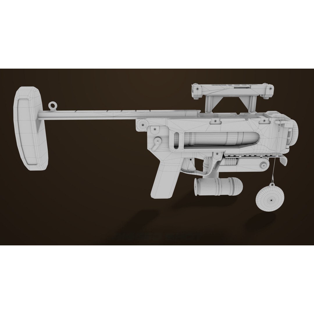 Grenade Launcher 3D Model – Low Poly PBR Asset for Games, FBX - View 39