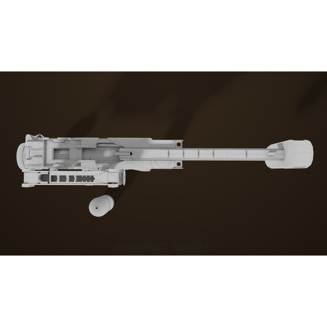 Grenade Launcher 3D Model – Low Poly PBR Asset for Games, FBX - View 42
