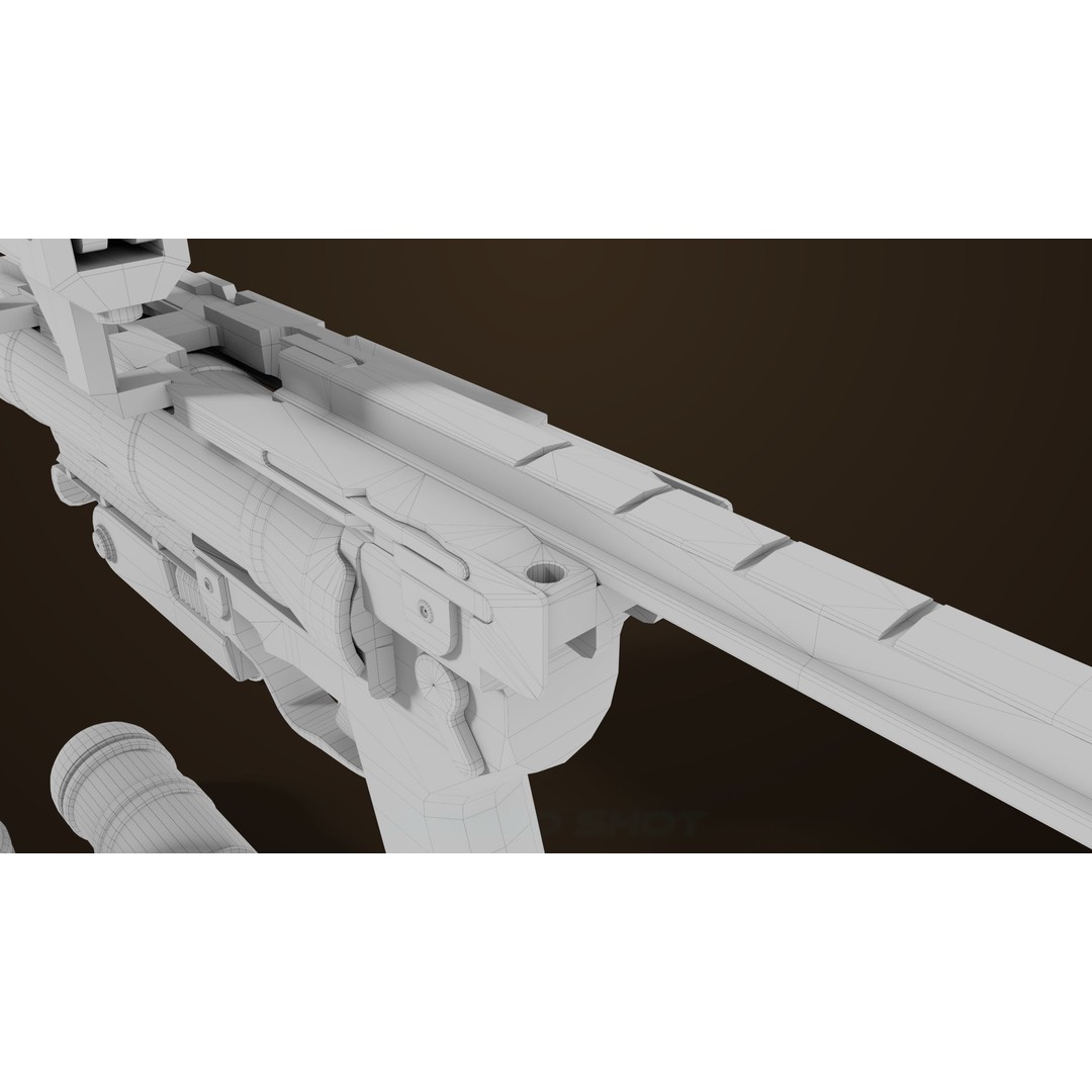 Grenade Launcher 3D Model – Low Poly PBR Asset for Games, FBX - View 43