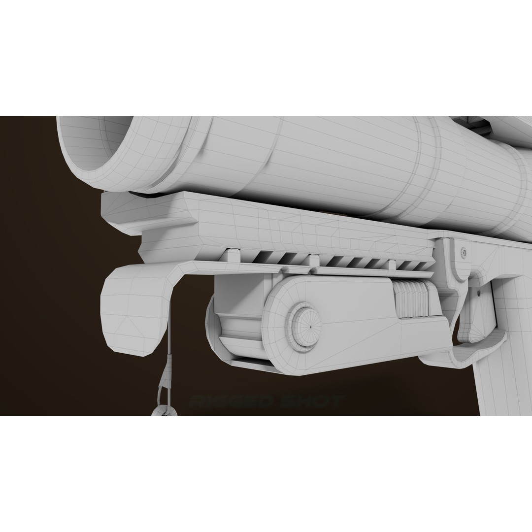 Grenade Launcher 3D Model – Low Poly PBR Asset for Games, FBX - View 45