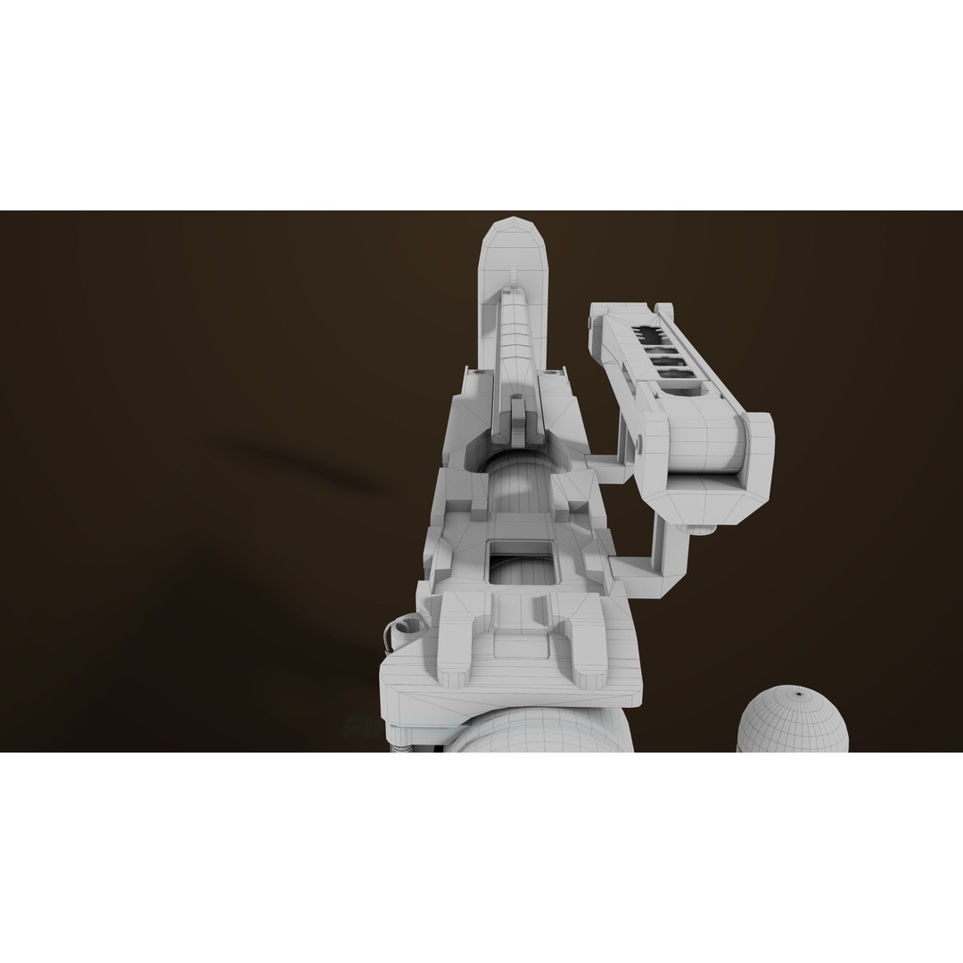 Grenade Launcher 3D Model – Low Poly PBR Asset for Games, FBX - View 46