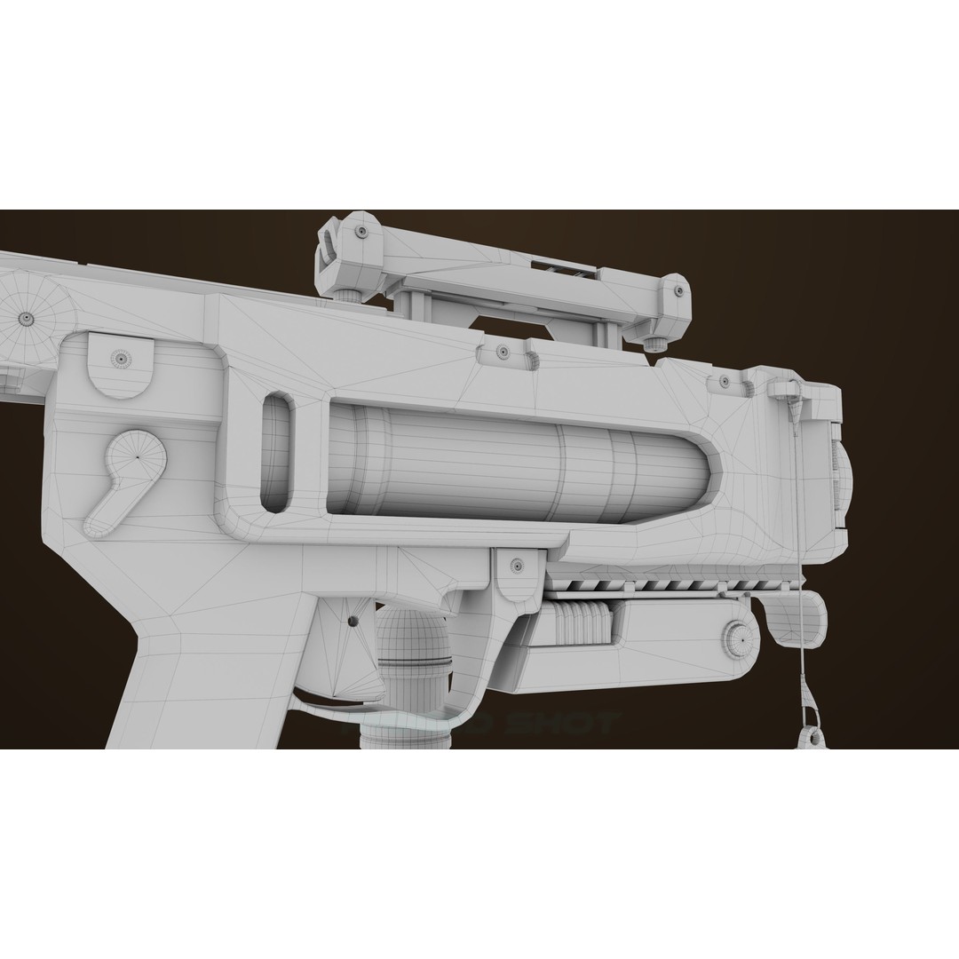 Grenade Launcher 3D Model – Low Poly PBR Asset for Games, FBX - View 47