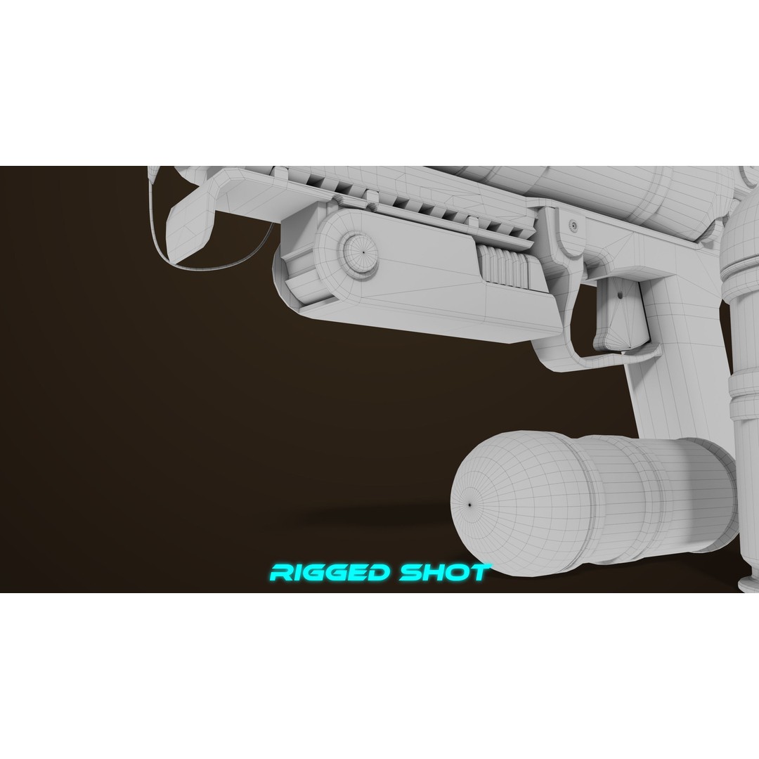 Grenade Launcher 3D Model – Low Poly PBR Asset for Games, FBX - View 50