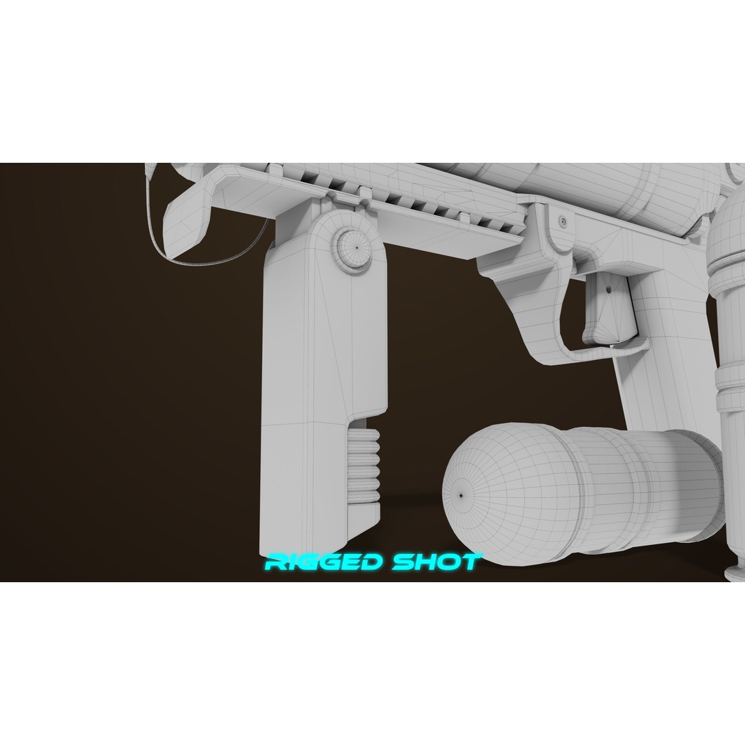 Grenade Launcher 3D Model – Low Poly PBR Asset for Games, FBX - View 51