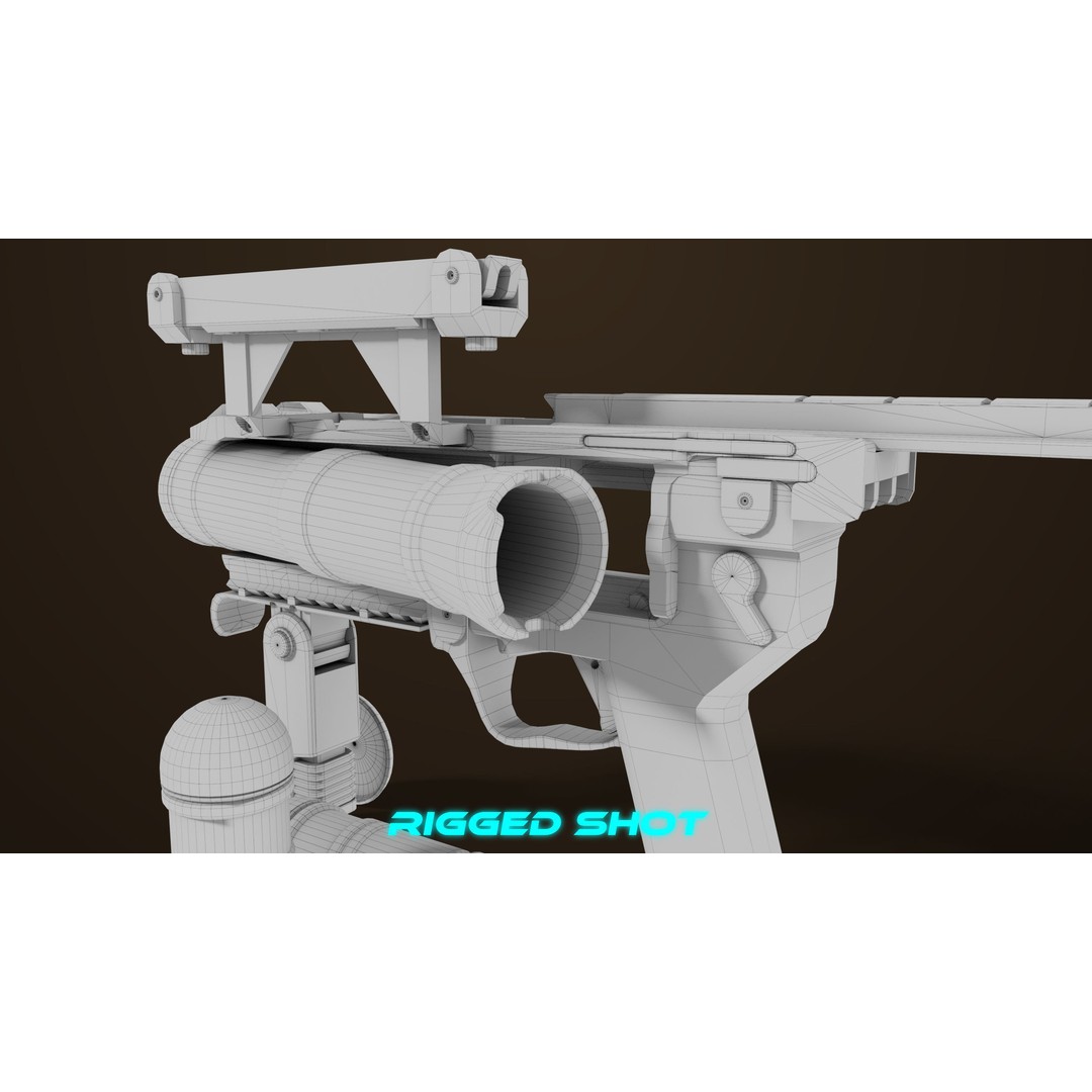 Grenade Launcher 3D Model – Low Poly PBR Asset for Games, FBX - View 54