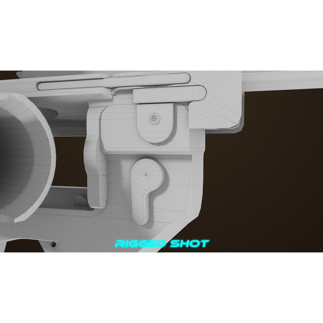 Grenade Launcher 3D Model – Low Poly PBR Asset for Games, FBX - View 56