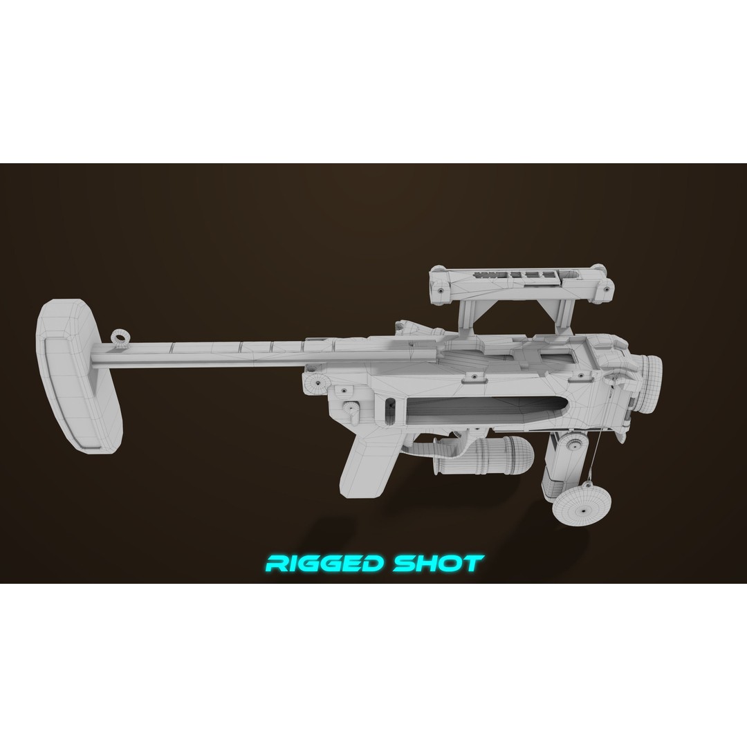 Grenade Launcher 3D Model – Low Poly PBR Asset for Games, FBX - View 57