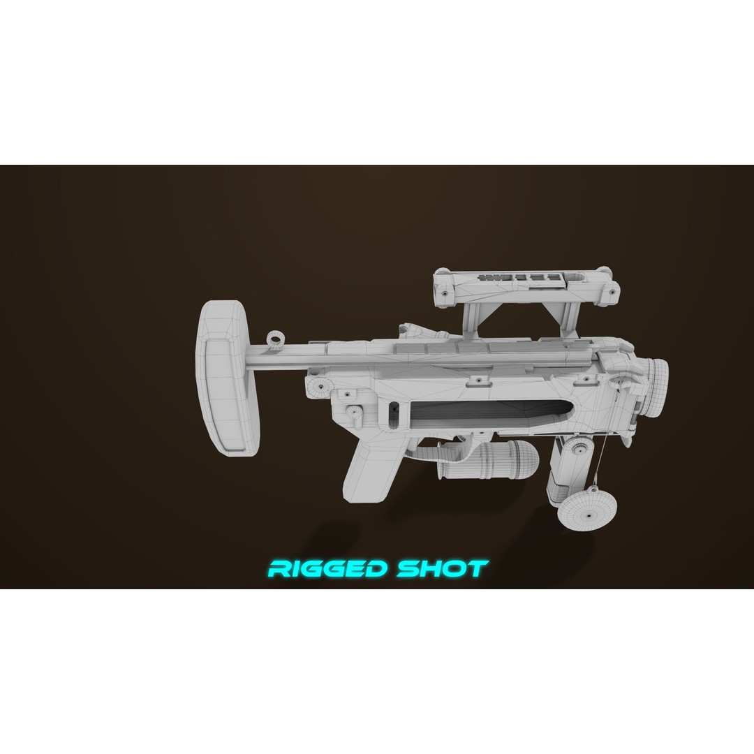 Grenade Launcher 3D Model – Low Poly PBR Asset for Games, FBX - View 58