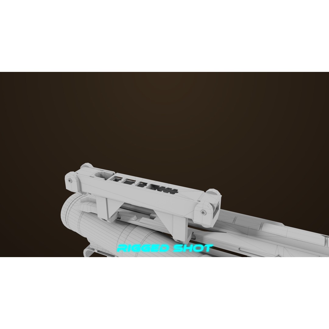 Grenade Launcher 3D Model – Low Poly PBR Asset for Games, FBX - View 59