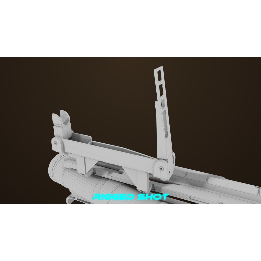 Grenade Launcher 3D Model – Low Poly PBR Asset for Games, FBX - View 60