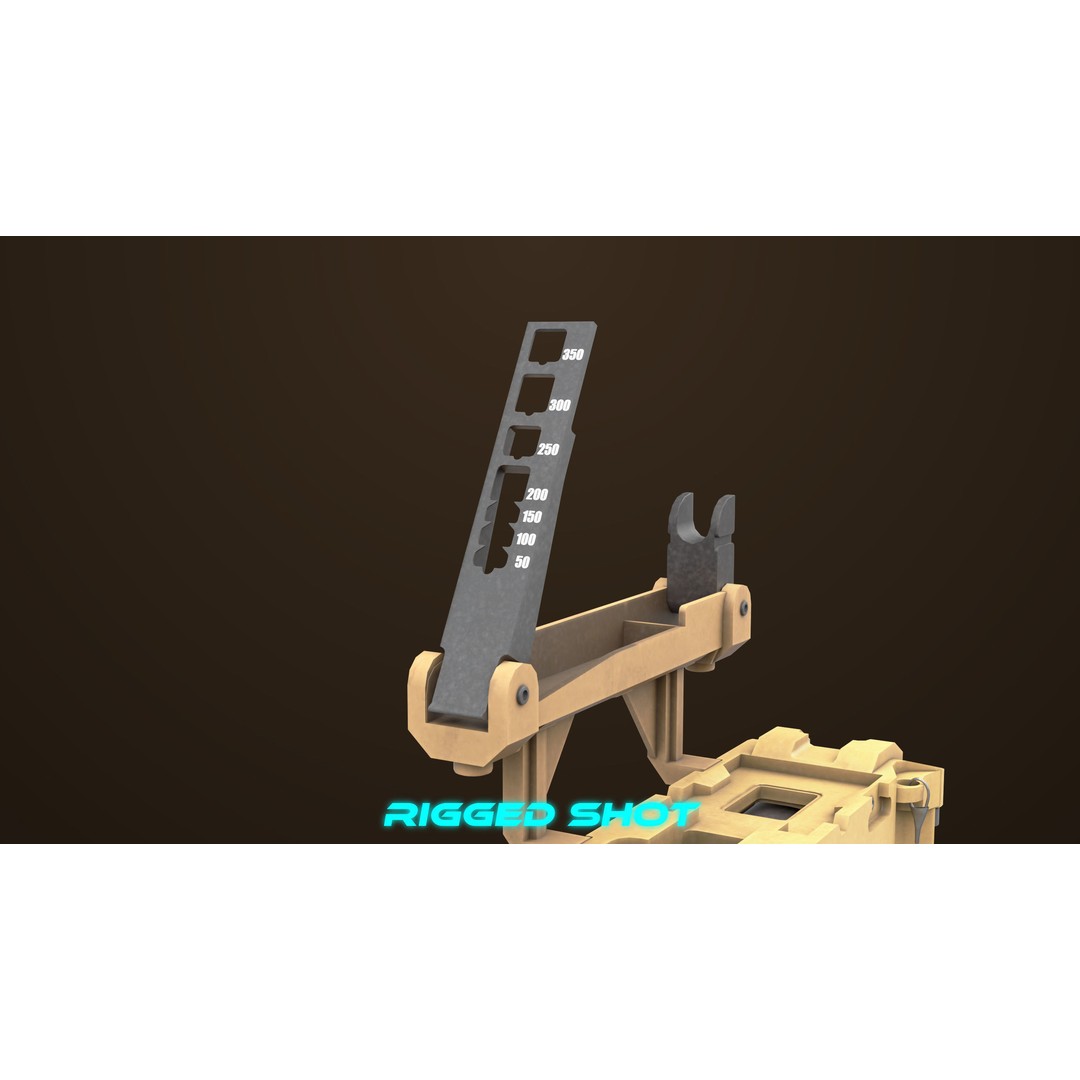 Grenade Launcher 3D Model – Low Poly PBR Asset for Games, FBX - View 9