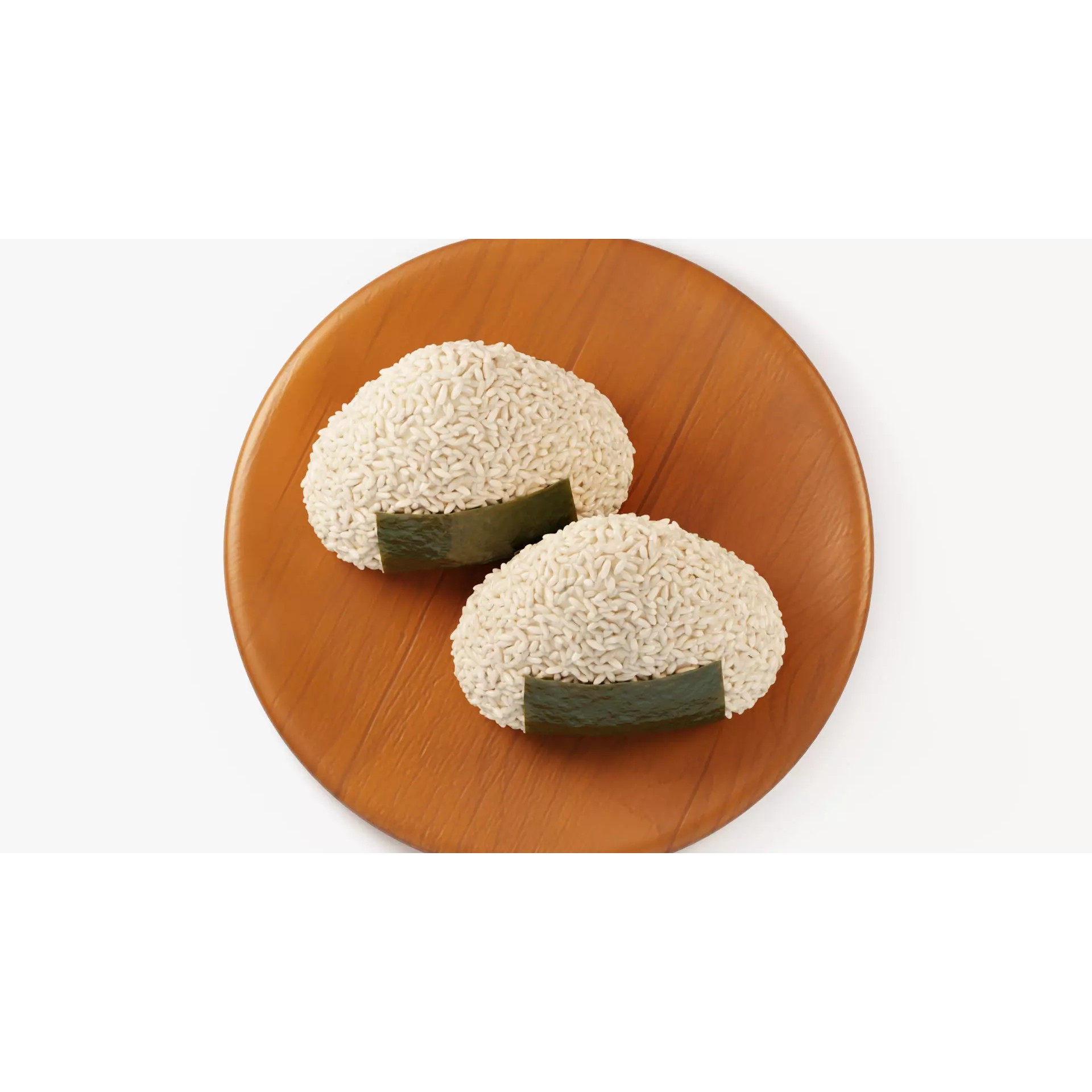 Onigiri Rice Balls - Cartoon Game-Ready 3D Model - View 5