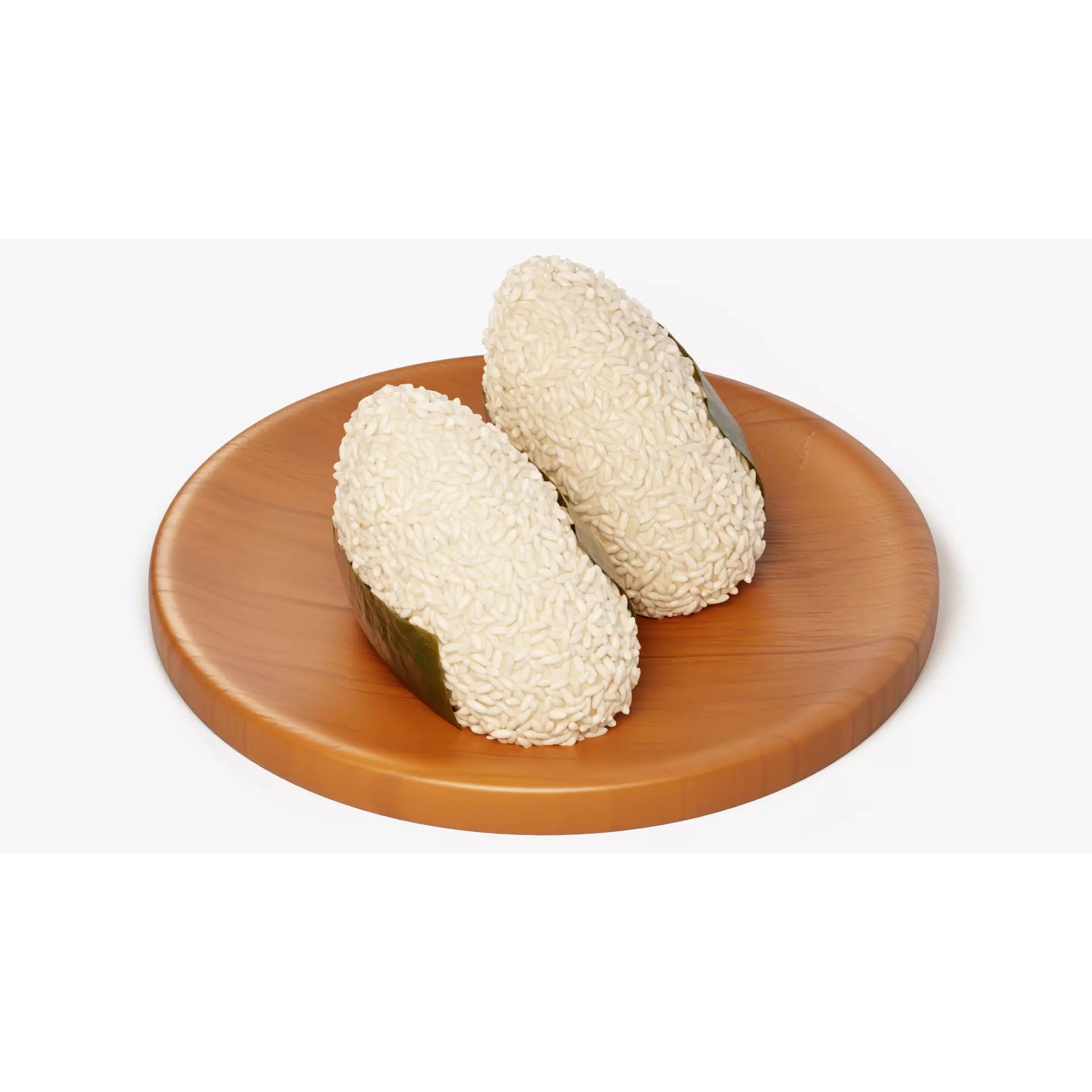 Onigiri Rice Balls - Cartoon Game-Ready 3D Model - View 7