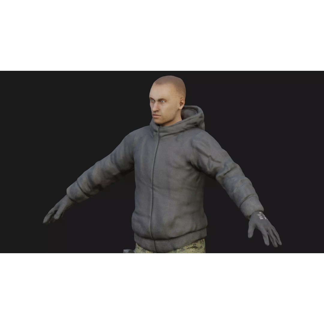 Special Forces Soldier 3D Model – Low Poly Rigged Character, FBX - View 6