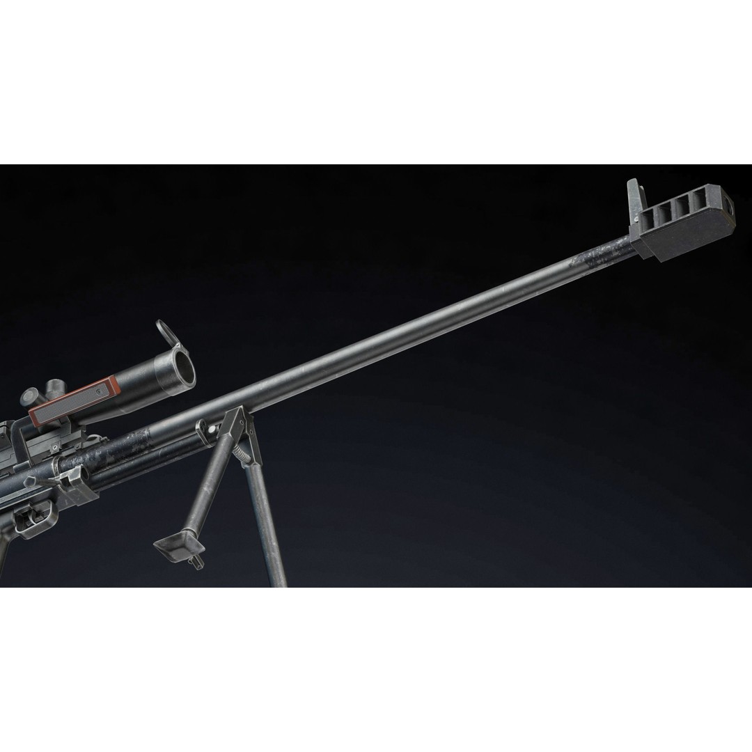 KSVK Sniper 3D Model – Low Poly Realistic Game Asset, FBX, OBJ - View 14