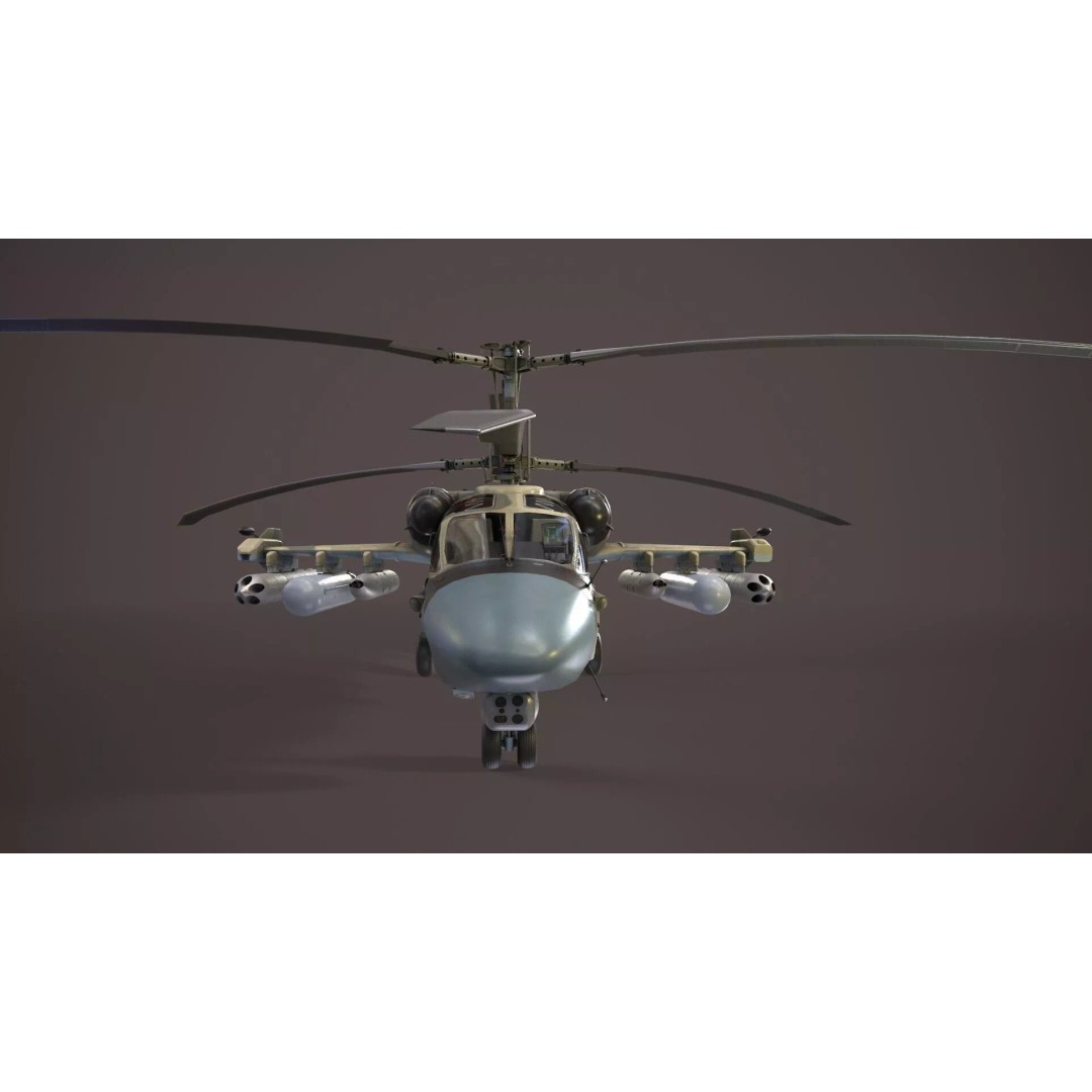 Kamov Ka-52 Alligator Camo 3D Model – Low Poly Game Ready, FBX - View 16