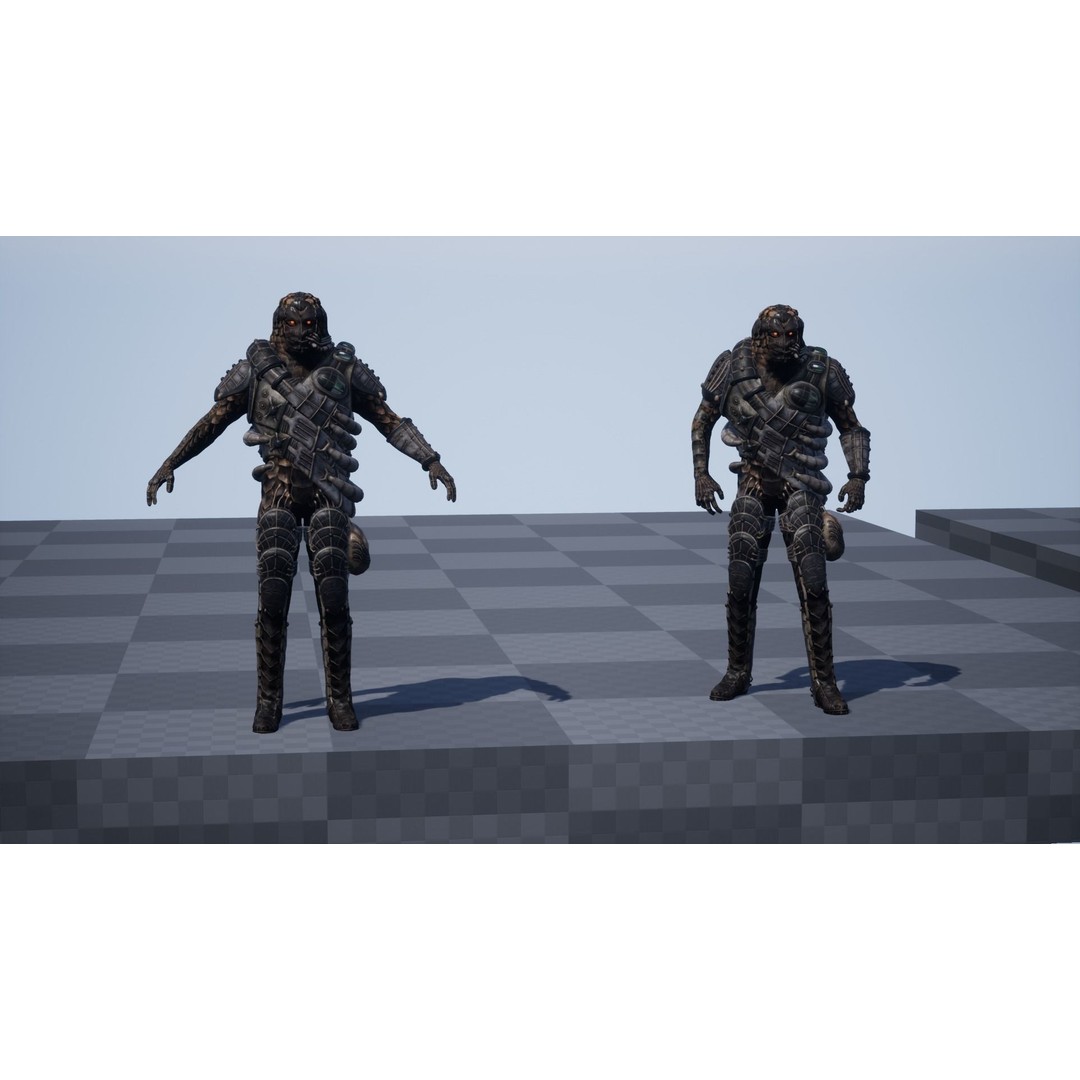 Alien Soldier 3D Model – Low Poly Rigged Character for Games - View 26