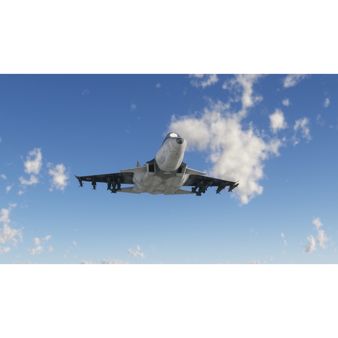 Fighter Jet 3D Model – Low Poly Rigged Aircraft for Animation - View 12