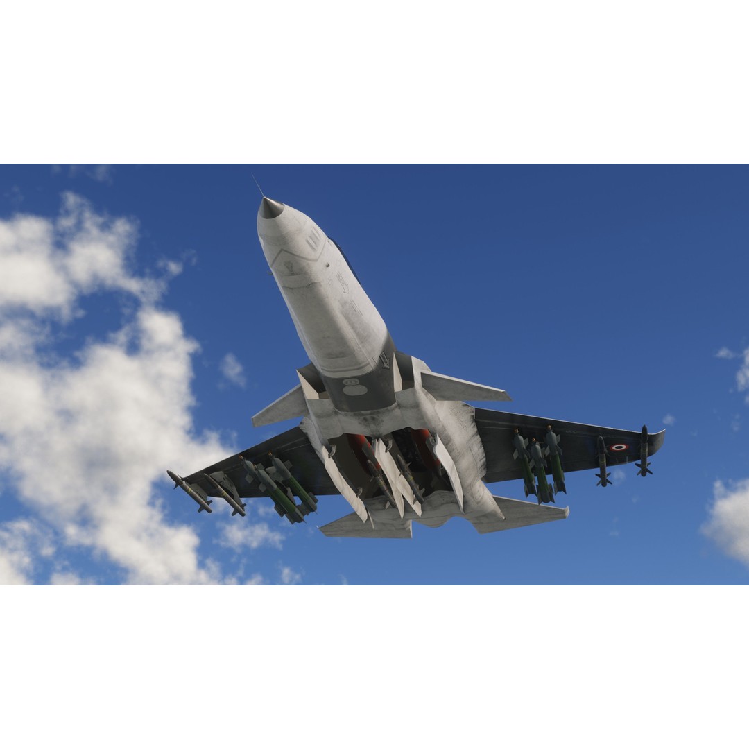 Fighter Jet 3D Model – Low Poly Rigged Aircraft for Animation - View 13