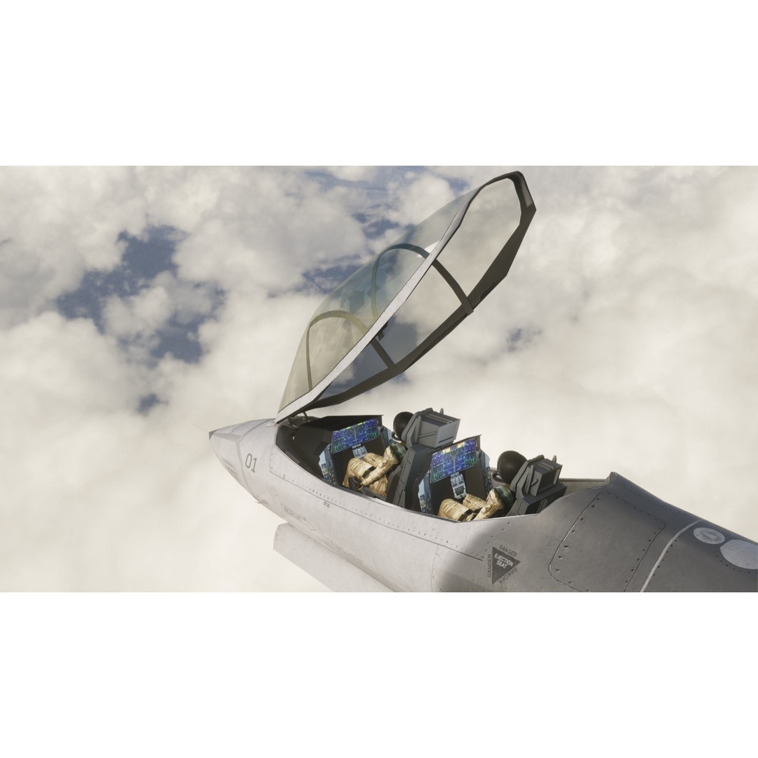 Fighter Jet 3D Model – Low Poly Rigged Aircraft for Animation - View 19
