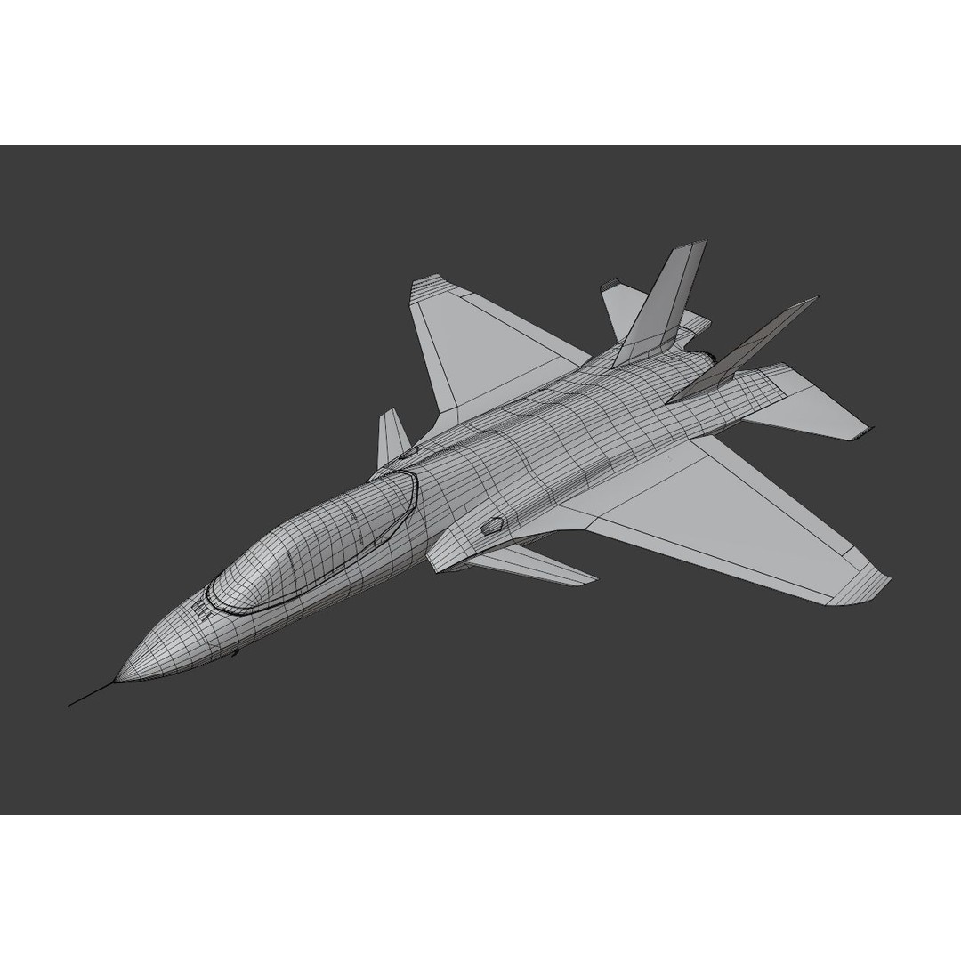Fighter Jet 3D Model – Low Poly Rigged Aircraft for Animation - View 22